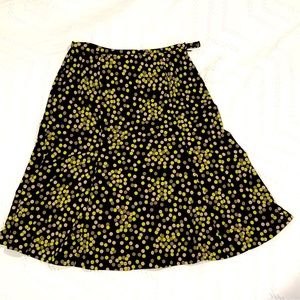 Talbots Petites polka dot flare skirt SZ small